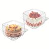 50 Pcs Clear Plastic Hinged Take Out Containers Disposable Clamshell Food Cake Containers with Lids for Dessert, Cakes, Cookies, Salads, Pasta