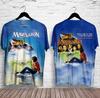 Унисекс Оверсайз Футболка с Круглым Вырезом в Стиле Streetwear с 3D-Принтом Альбома Marillion