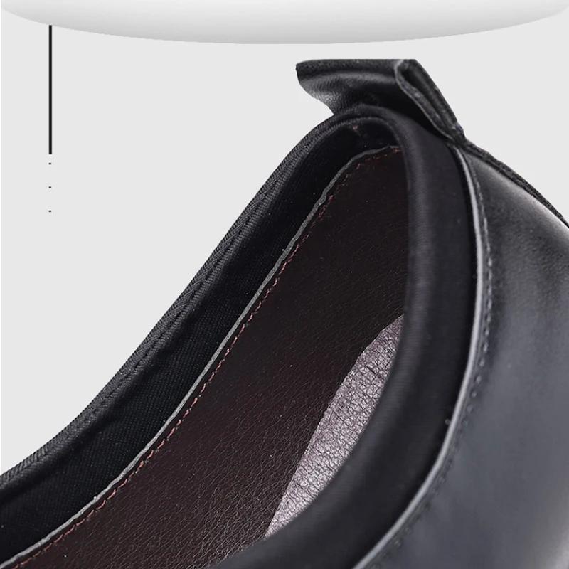 Мужские туфли на каблуке Slip on для делового костюма, свадебные туфли для мужчин, офисные туфли на каблуке, элегантные мужские туфли на каблуке