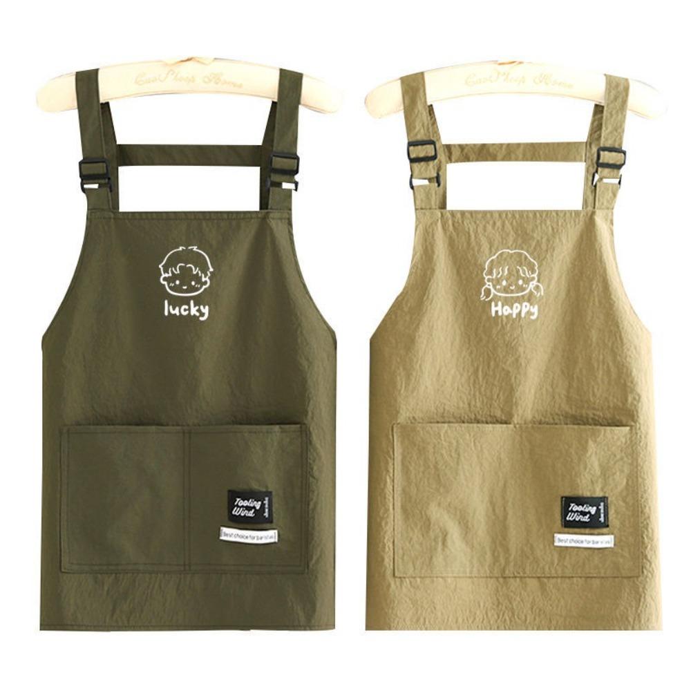 Waterproof Kitch Apron Cartoon Cooking Smock Portable Chef Apron for Home Kitchen
