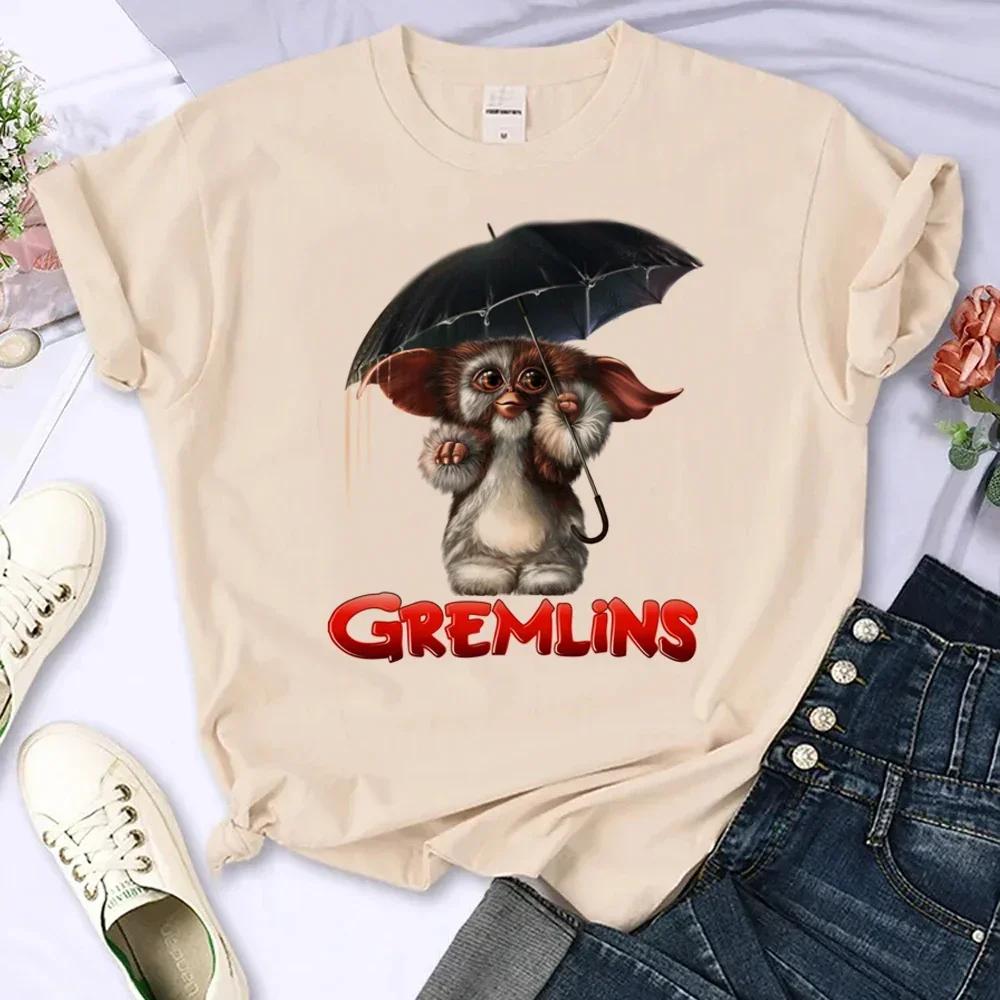 Women's Gremlins T-Shirt Anime Streetwear Funny T-Shirt Designer Women's Clothing Aesthetic Apparel