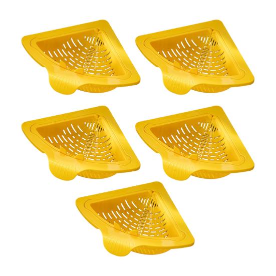 5 шт. Угловые сливные корзины для раковины, Магнитные треугольные сливные корзины, Фильтр для кухонной раковины с вращающимся сливным основанием для пищевых отходов, Мытья овощей