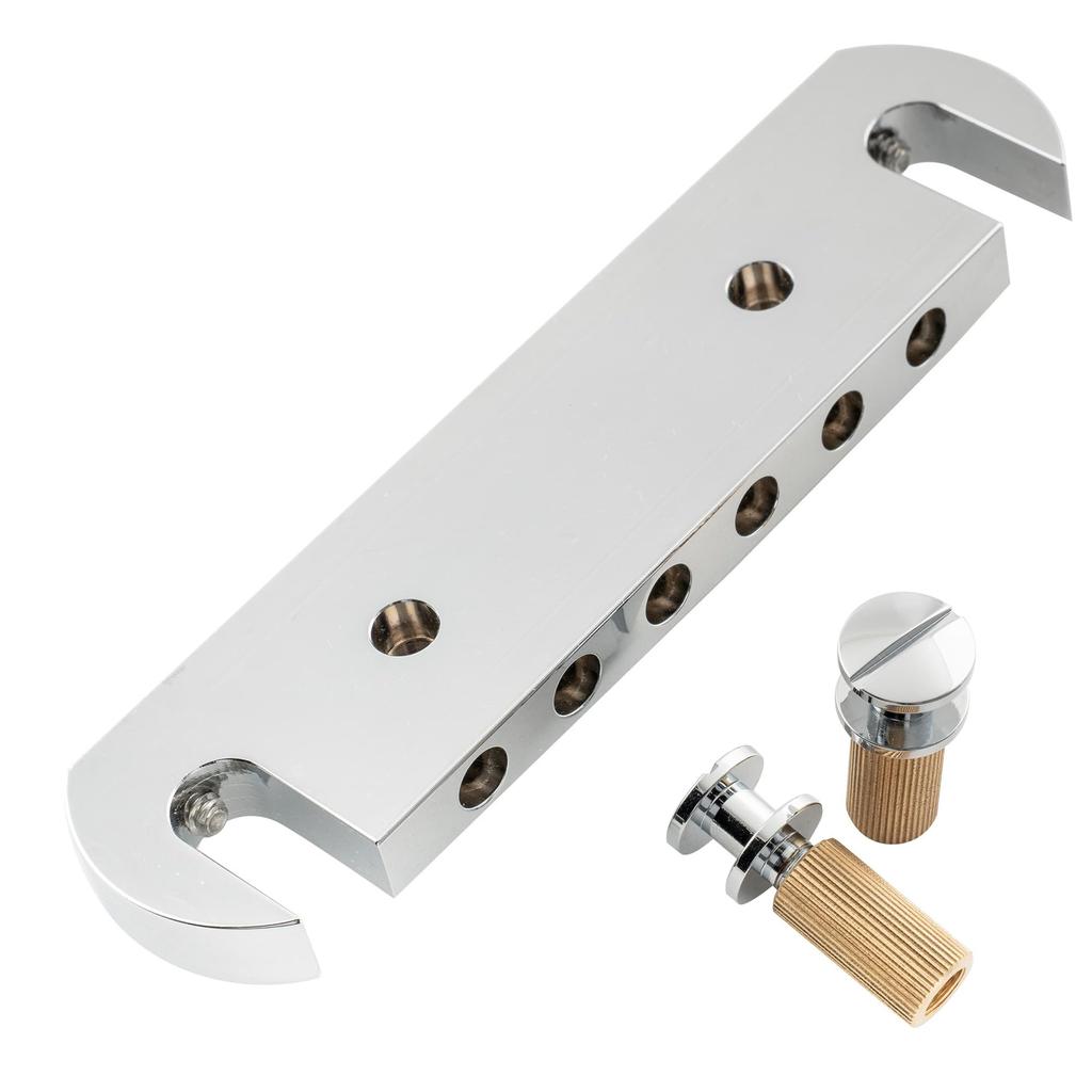 Musiclily Ultra Brass Guitar Wraparound Bridge Tailpiece One для электрогитары USA PRS Nickel 10,4 мм,