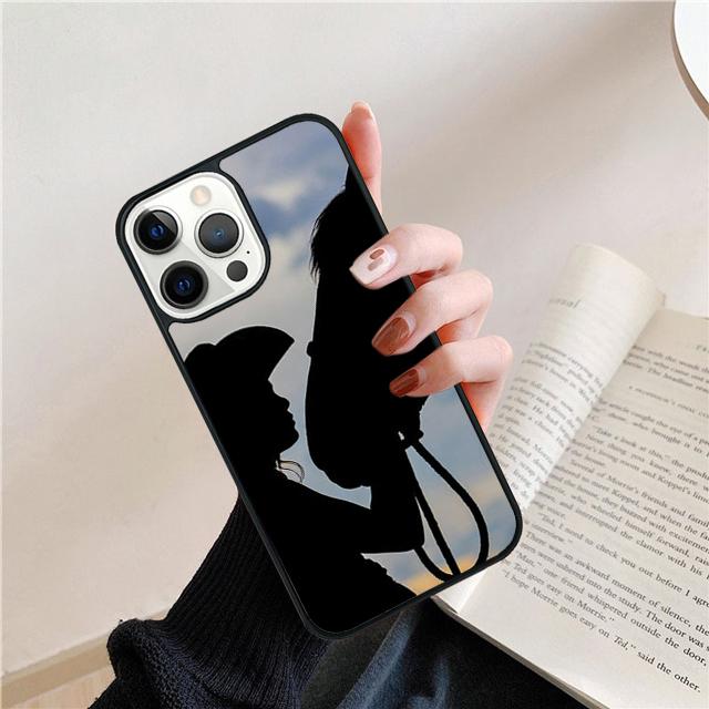 Чехол-силуэт ковбойши с коровой и лошадью для iPhone 17 Air 15 16e 14 13 12 Pro Max 11 Pro Max Plus Чехол для телефона Coque