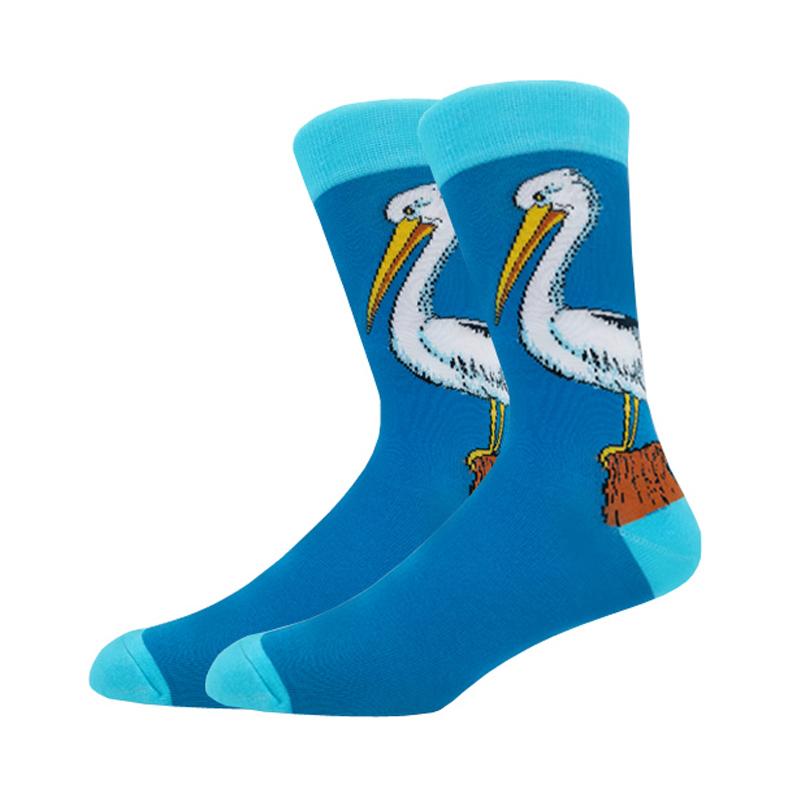 Мужская мода осень-зима носки для скейтборда Happy Creative пингвин дельфин акула коала носки новинка команда смешные мужские носки