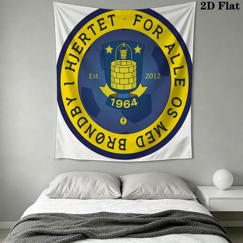 Brøndby IF POSTER Wall Hanging Printed Fabric Blanket Decorative Tapestries for Bedroom Living Room Home Decor