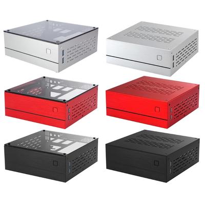 B01 Настольный корпус для ПК Mini ITX Компьютер для корпуса Шасси Алюминий/Стекло Портфель Компьютерный корпус для домашнего кинотеатра
