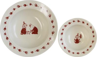 Набор мисок с ободком Moomin World Create, Керамика Хасами, Красный, 14640