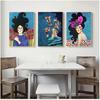 Настенные панно Cuadros для гостиной, винтажные без рамы, абстрактные красочные девушки, настенная живопись на холсте, плакат на скандинавскую тему, цветочные волосы