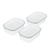 Inomata Chemical Easy Pack Storage Containers, Square, 180ml, Clear White, Set of 3 (1840) | Food Containers, Food Storage, Plastic Containers, Canist