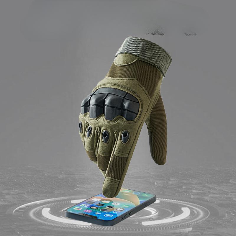Tactical Gloves Men Long Finger Soft Shell Outdoor Protection Army Fan Anti Slip Sports Cycling Mountain Climbing Fighting Touch Screen Gloves Men