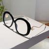 Vintage Round Glasses with Pearls Women Chic Oversized Blue Light Blocking Optical Frames Trendy Brand Design Eyeglasses