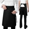 YIBOOOM Cafe Apron, Sommelier Apron, Restaurant Apron, Unisex, Kitchen Apron for Chefs and Sommeliers, Easy To Clean, Home Use (Black)