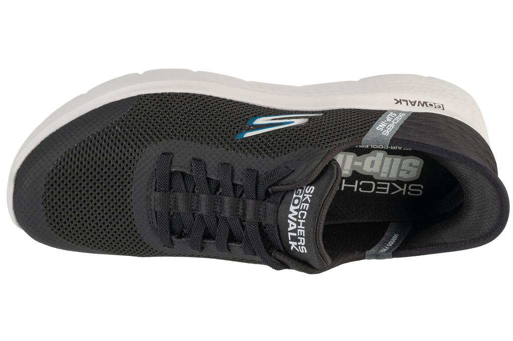 Skechers Slip-Ins: Go Walk Flex - Hands Up, Mens Black Sneakers