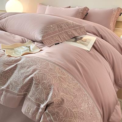 Премиум Сенс Материнский и Младенческий Класс А 200 Длинноволокнистый Хлопок 4шт Цветочная Вышивка Пододеяльник Хлопок Легкое Роскошное Постельное Белье