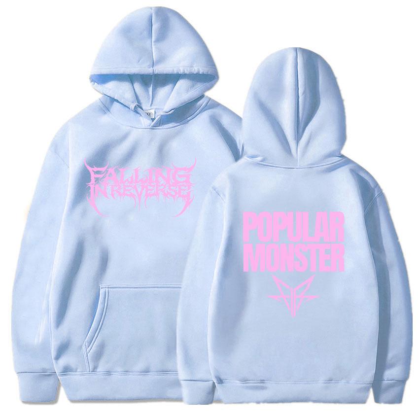 Альбом Популярный Monstour Принт Толстовки Falling in Reverse Рок-группа Толстовки Зимние Толстовки с капюшоном Пуловеры с длинным рукавом Moletom Мужские