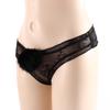 Transparent Plush Ball Low Waist Rabbit Tail Thong Panties Lace G-string