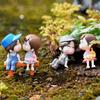 3Pcs/Set Miniature Doll Cute Handmade PVC Home Doll Figurine for Garden
