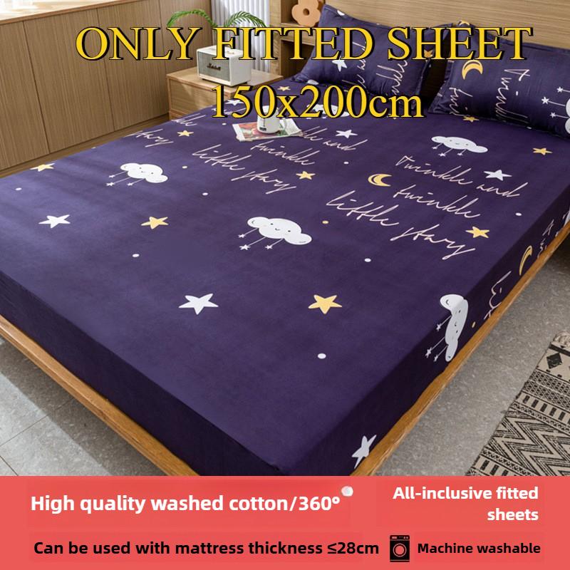 Простыня на резинке Не линяющая Не скатывающаяся Цельная простыня Нескользящая Разные размеры Постельное белье Покрывало-протектор