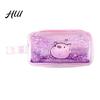 Cute Cartoon Pencil Case Shiny Transparent PVC Makeup Bag Waterproof Travel Cosmetic Wide Edge Storage Pouch Glitter Sequin for Pens Brushes Quicksand