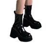 Small Super High Heel Short Boots Women's Autumn Waterproof Platform Thick-soled Heightening Elastic Boots Skinny Boots Martin Boots Knight Boots