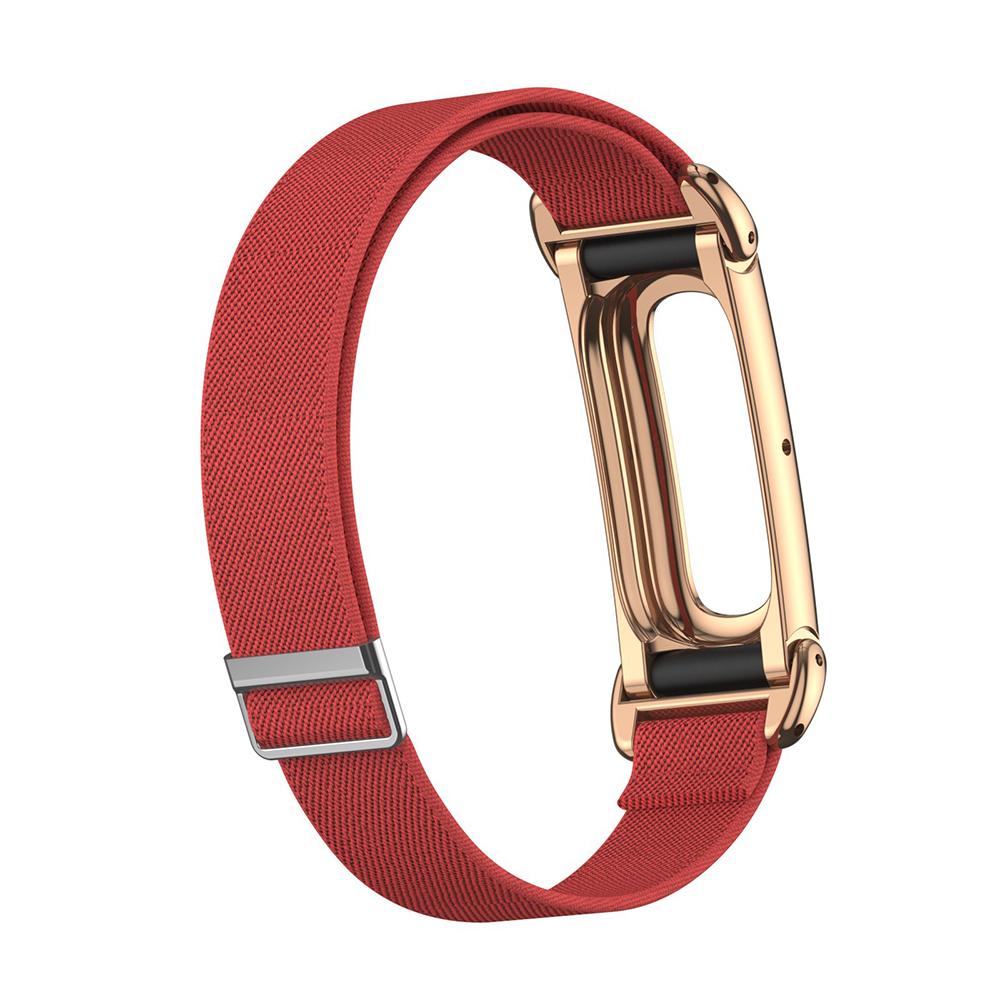 Advanced Metal Case Nylon Weave Strap Stepless Adjustable Elastic Braided Band For Google Fitbit Air Fitness tracker Wristband