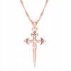 Gold-Plated Cross Dagger Necklace with Cross Dagger Silver 925