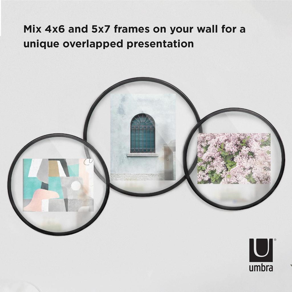 Umbra Photo Frame, Photo Display, Photo, Postcard, Art, Round, Circular, Wall Hanging, 2L Size (5x7cm), Korean Interior, Infinity, Umbra, 21012272040,