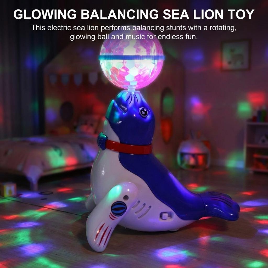 Electric Seal Toy for Kids with LED Lights Music and Acrobatic Performance
