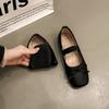 Fashion Ballerina Women's Shoes Spring Autumn Comfort Non-slip Ladies Loafers Leather Flats Elegant Bowknot Mary Janes Shoes for Women