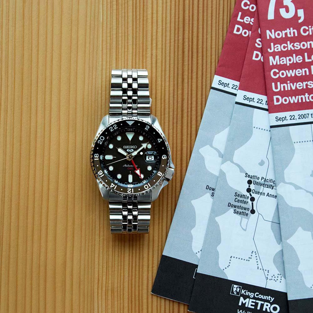 5 Sports SBSC001 SKX Series Made in Mechanical Automatic manual GMT Date Gray Black Black stainless steel [Seiko Watch] Men's Watch, Japan, (with