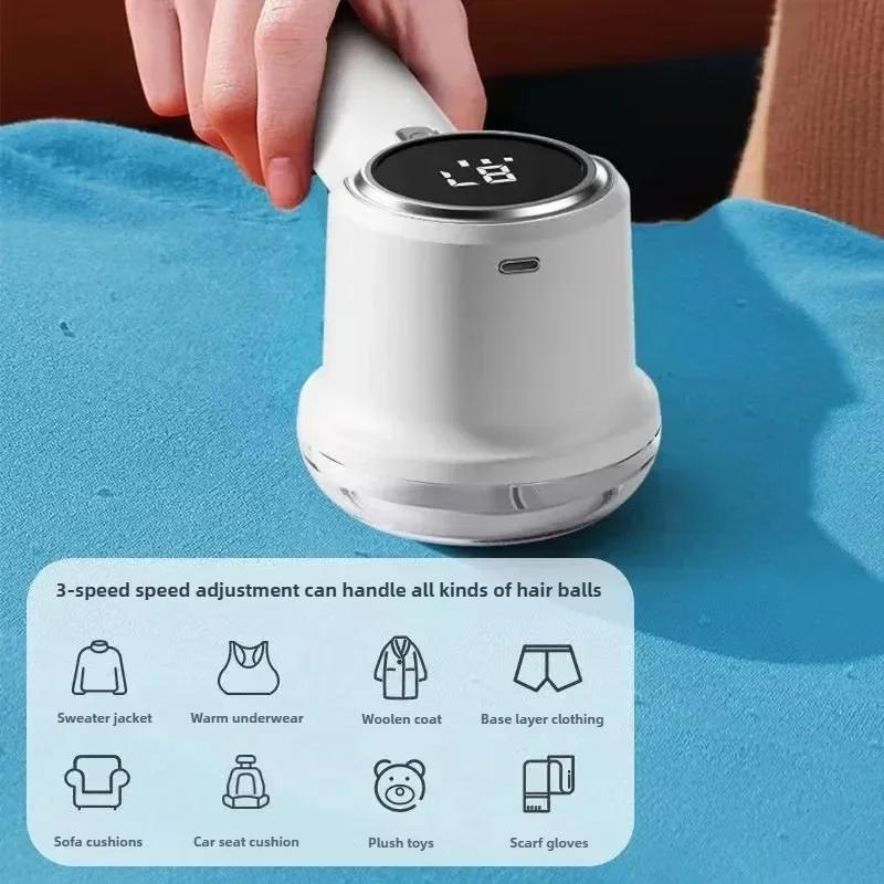 Lint Remover For Clothing Portable Electric Fuzz Pellet Remover LED Display Rechargeable for Clothes Shaver Fluff Remover Kewpie