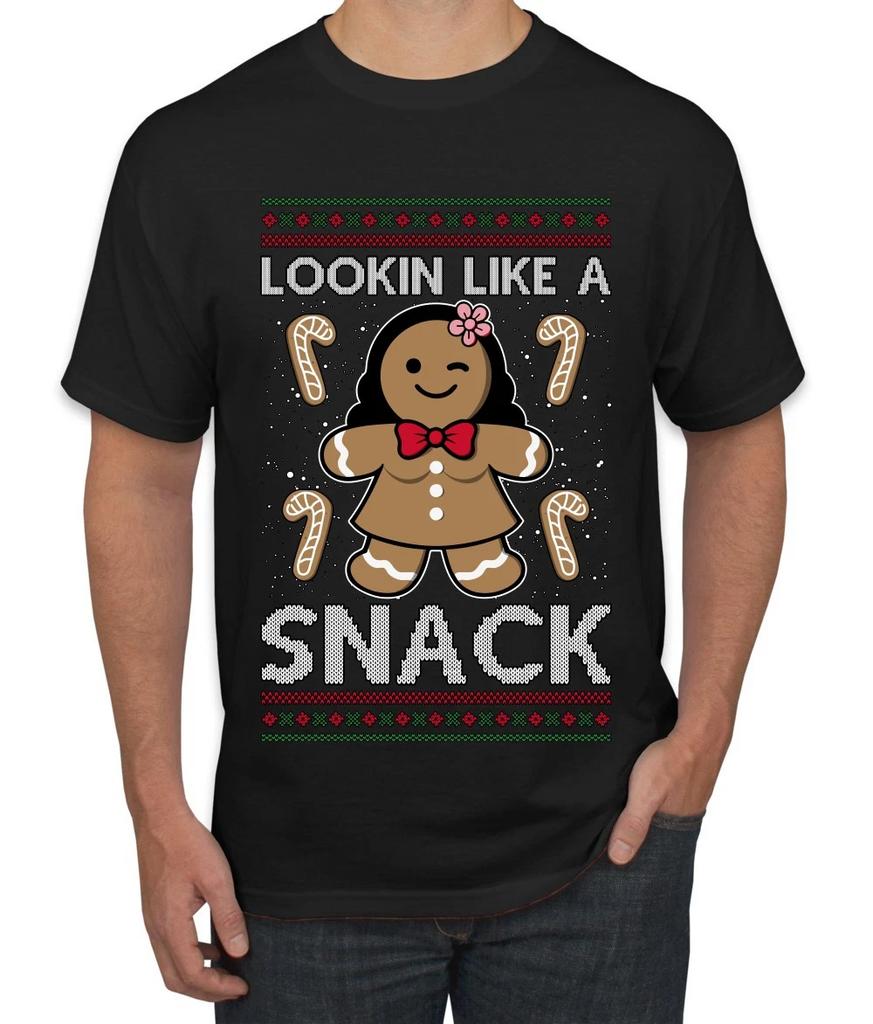 Lookin Like A Snack Couples Matching Ugly Christmas Men's T- Shirt