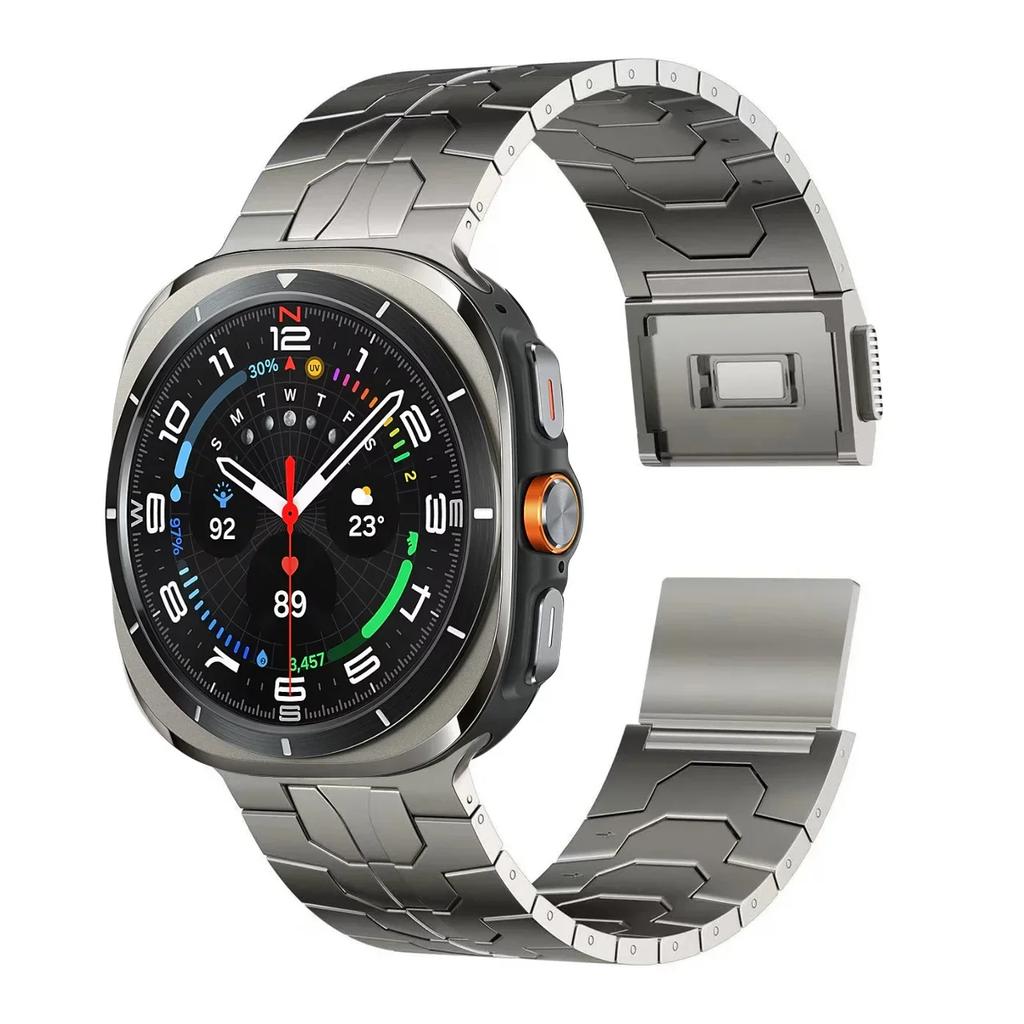 Магнитная застежка Ремешок для Samsung Galaxy Watch 7 Ultra 47 мм Ремешок из нержавеющей стали для Samsung Watch 7 Ultra 47 мм Металлический ремешок