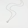 And Me Jewelry Платиновое ожерелье с подвеской в виде одного карата из платины 850 пробы [You Box] 0,50 Цепочка [Камень апреля] [Подарочная упаковка]