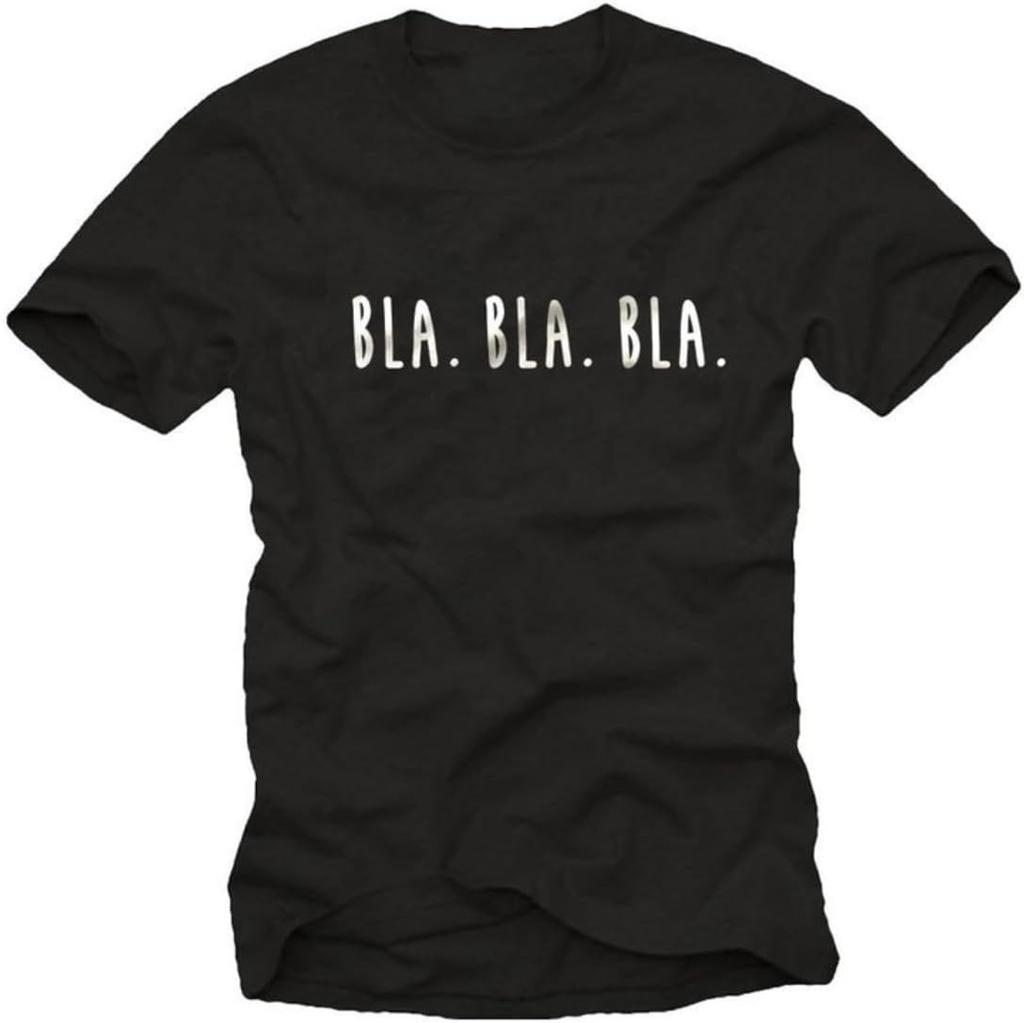 Мужской BLA. БЛА. БЛА. Смешная футболка с черным принтом - Крутой цитата подарок для него