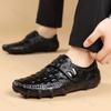 Men's Shoes Genuine Leather Luxury Crocodile Pattern Business Casual Shoes Men Loafers Mocassins High-quality Men's Dress Shoes