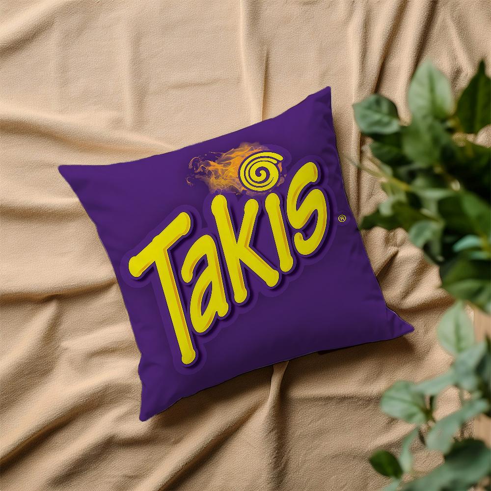 Чехол для подушки с рисунком чили T-Takis Chips Квадратный чехол для диванной подушки Повседневный удобный для кожи чехол для подушки