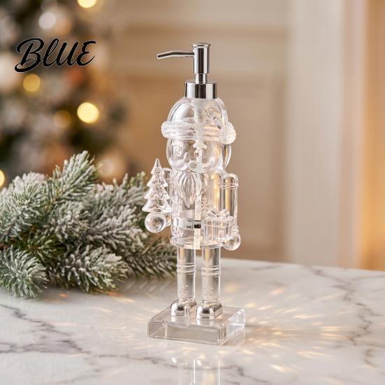 Festive Tabletop Decoration for Winter Holidays Christmas Theme Hand Soap Dispenser, Nutcracker/Santa/Snowman/Cookie Man/Christmas Tree Shape,