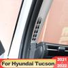 For Hyundai Tucson NX4  2022 2023 Stainless Steel Car Front Condition Outlet A Colum Decorative Frame Cover Trim Accessories