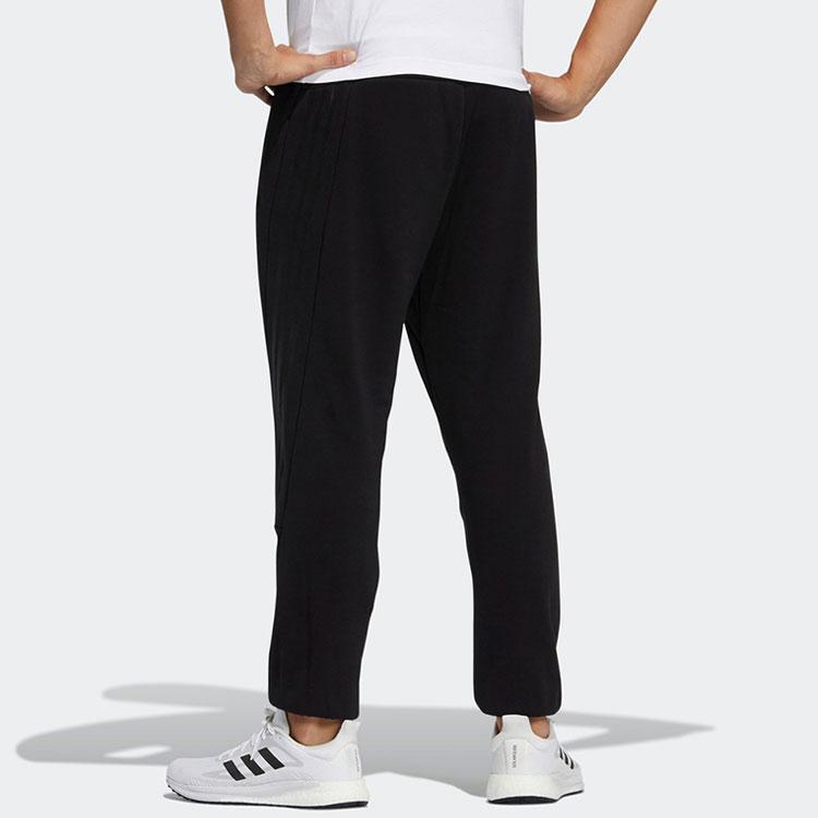 Adidas Knitted Sweatpants Men's Black Moderate Cuffed Pants H40189