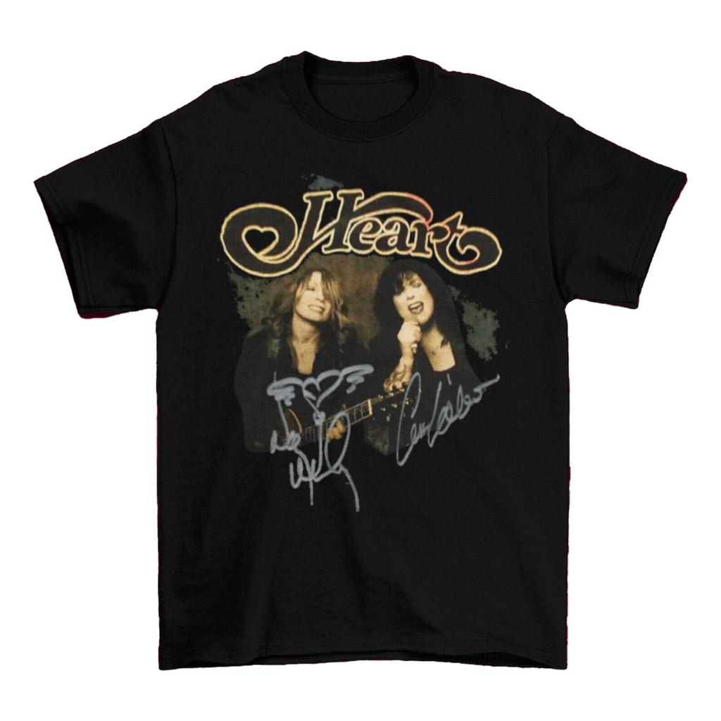 Heart Band Graphic Signature T-Shirt, Heart Band Rock Music Tee All Size S-5XL Unisex T-Shirt