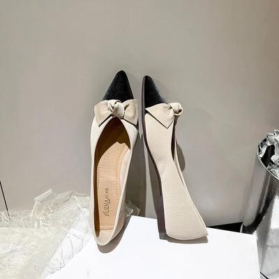 Модные туфли-мокасины на плоской подошве для женщин 2024 года, плоские туфли с острым носком для офиса и бантом, женская летняя обувь для отдыха, EA Social Comfortable L