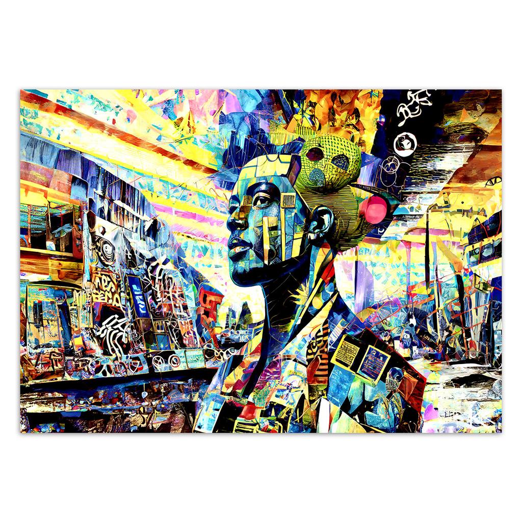 Обои Красочная женщина Абстракция