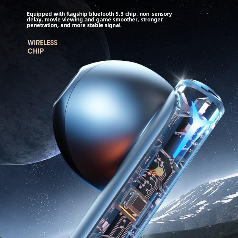 New Star Ring Metal Aluminum Alloy Radio Gaming Bluetooth Headset Noise-cancelling In-ear Rotation