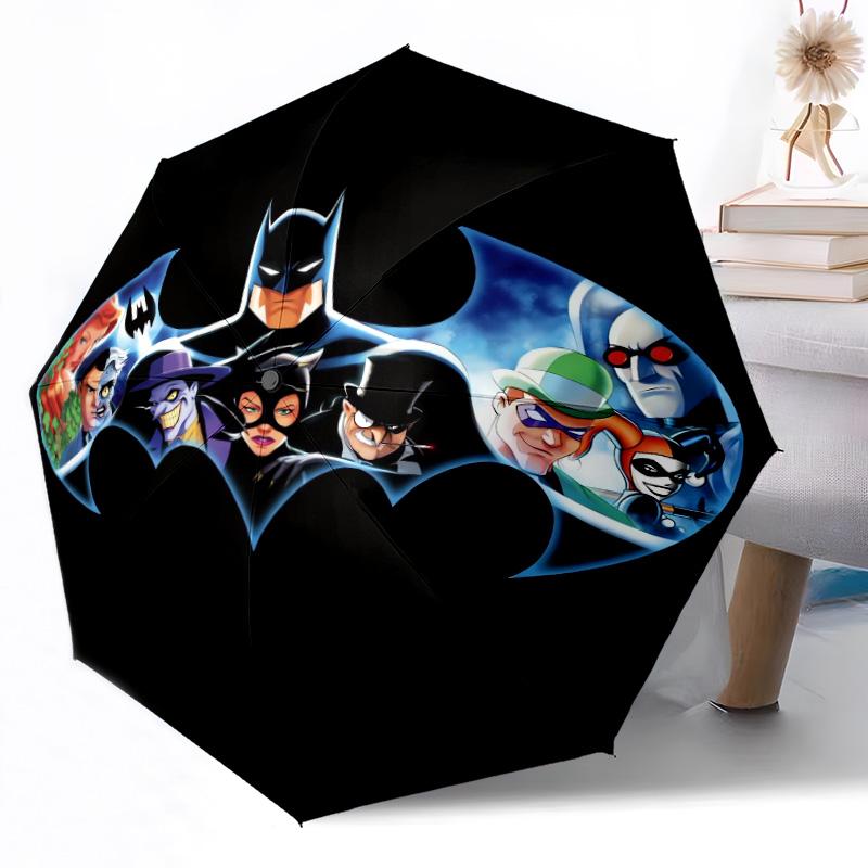 Batman Action Outdoor Automatic Umbrella Sturdy 8 Rib Durable Plastic Iron Outdoor Daily Use Outdoor Accessory Perfect Gift Friends