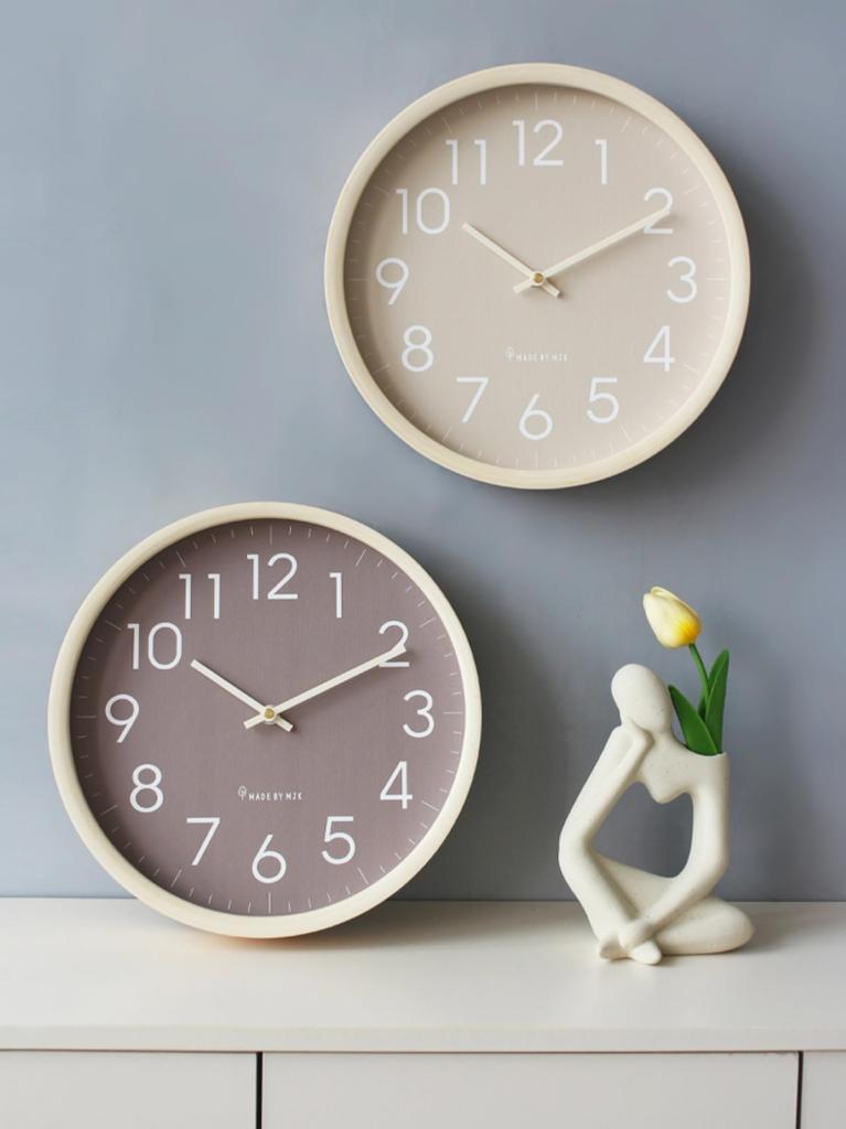 Mermbe Wall Silent Wall Natural 12 Daalabo Acrylic Scandinavian Analog Clock Clock, Stylish, Popular, Clock, Hanging, Round, Wood, Inch, Numerals,
