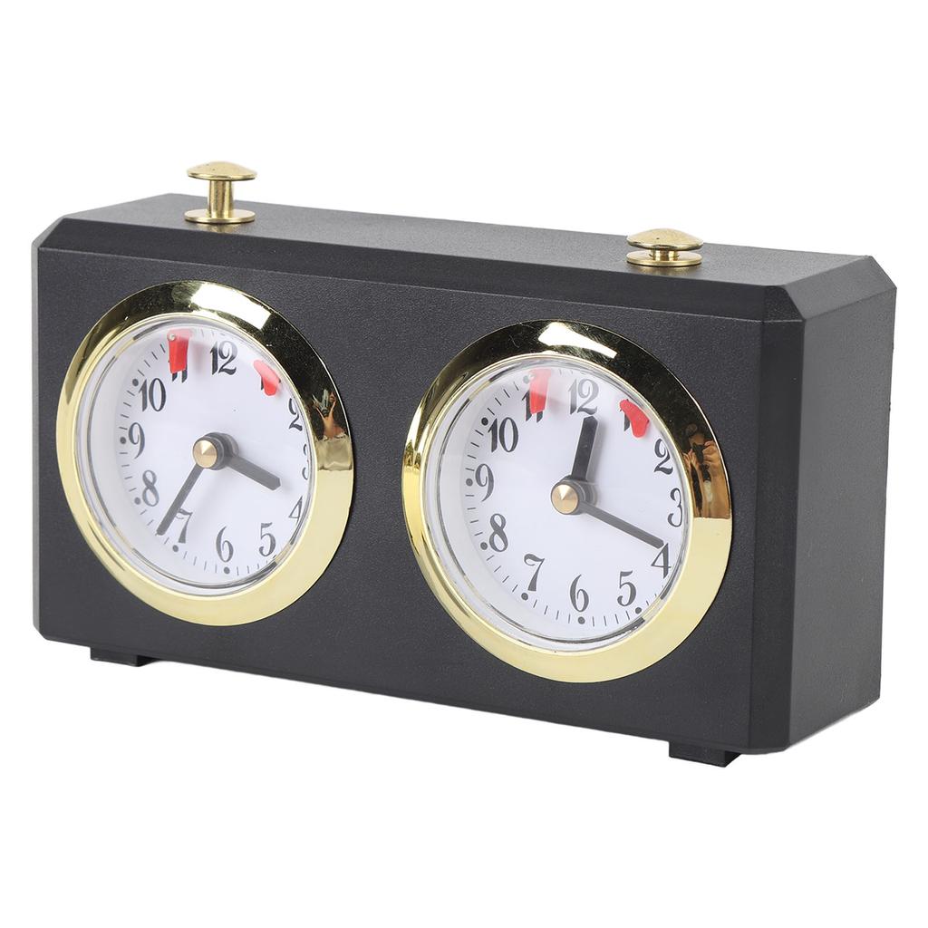 Mechanical Chess Clock Vintage Analog Chess Clock with Large Dials Wind Up Mechanism for Weiqi Competitions Black