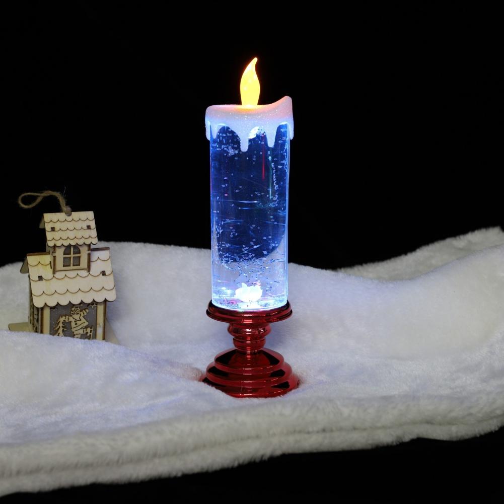 Новая рождественская светодиодная свеча с экологически чистым основанием, цветная лампа, 5 цветов, семейная праздничная настольная свеча без батареи