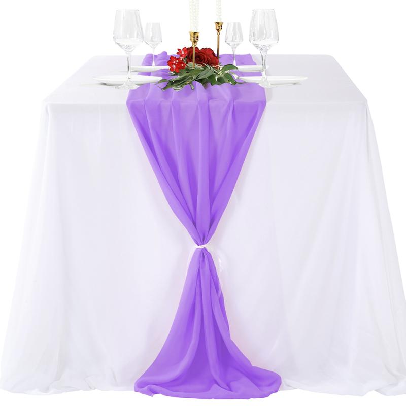 Горячие, шифоновые скатерти с 2 белыми лентами, украшения для свадебной вечеринки, романтического свадебного приема (